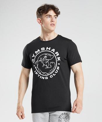 Pánské T Shirts Gymshark Legacy Černé | CZ 2419HAP